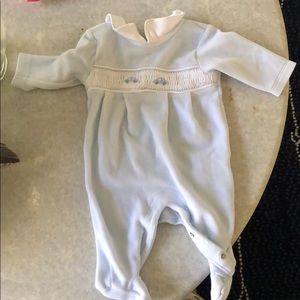 Kissy Kissy smocked footie 0-3 months